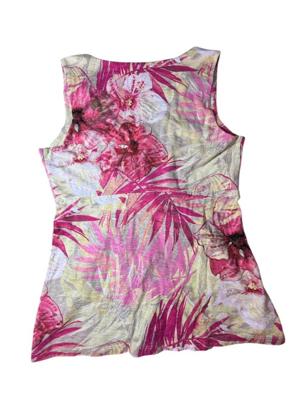 Tommy Bahama 100% cotton floral print sleeveless top - Picture 6 of 7
